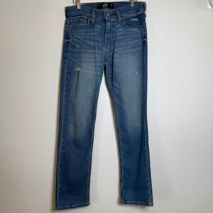 Hollister Slim Straight Jeans Mens‎ 26x30 Blue Medium Wash Epic Flex Stretch